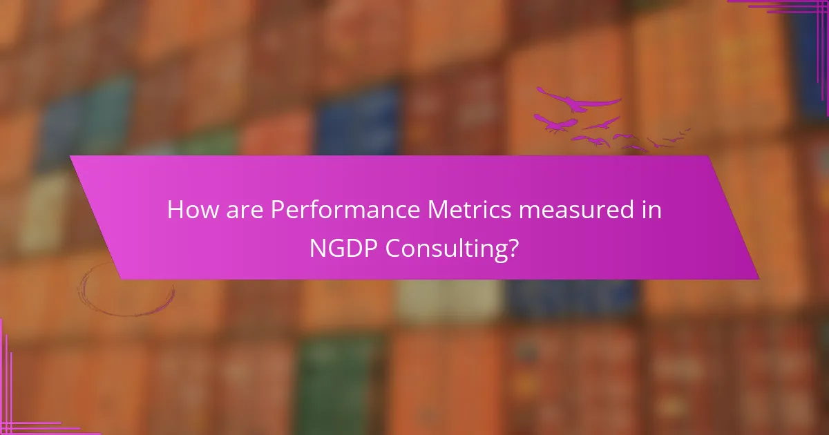 How are Performance Metrics measured in NGDP Consulting?