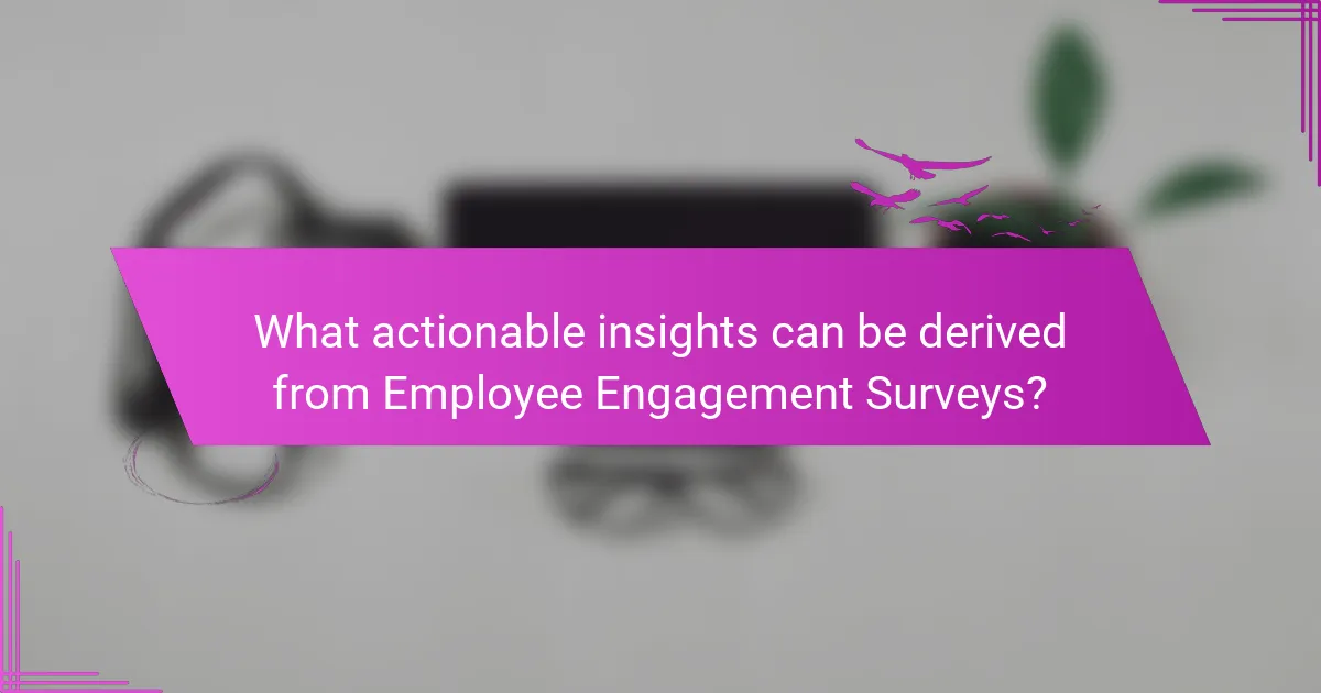What actionable insights can be derived from Employee Engagement Surveys?