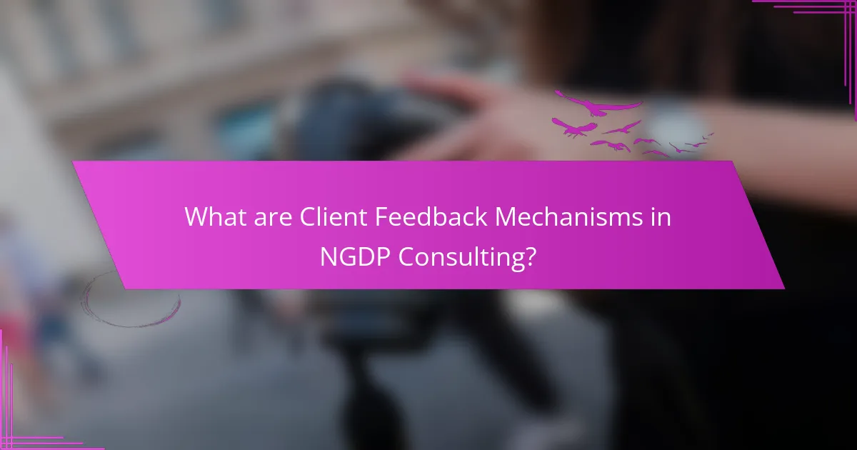 What are Client Feedback Mechanisms in NGDP Consulting?