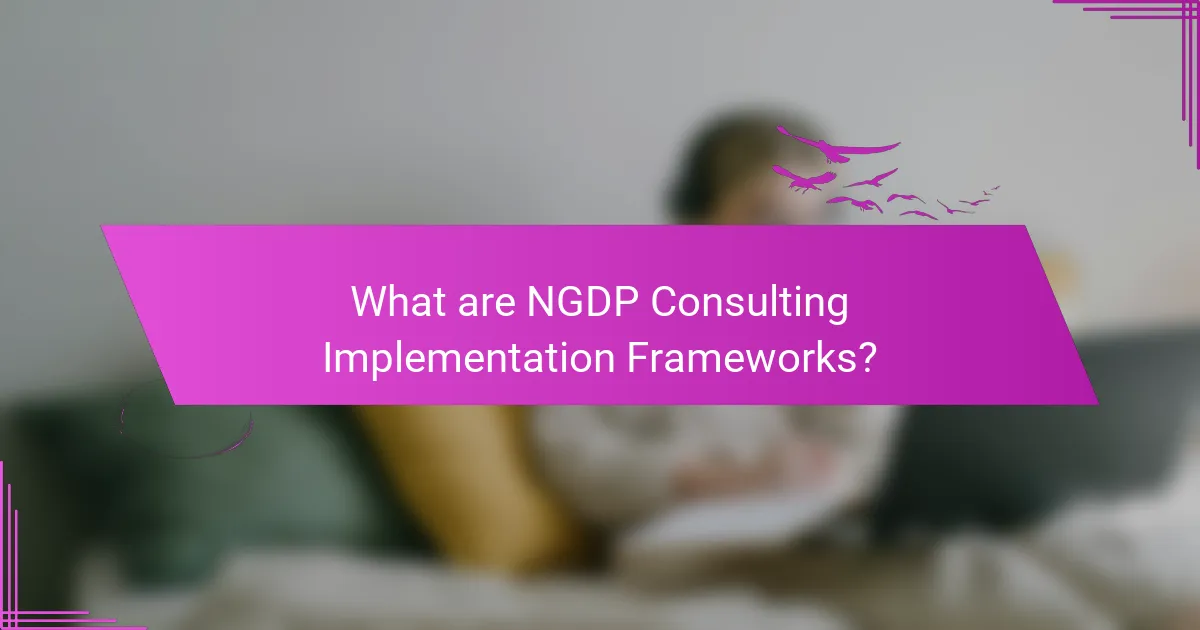 What are NGDP Consulting Implementation Frameworks?