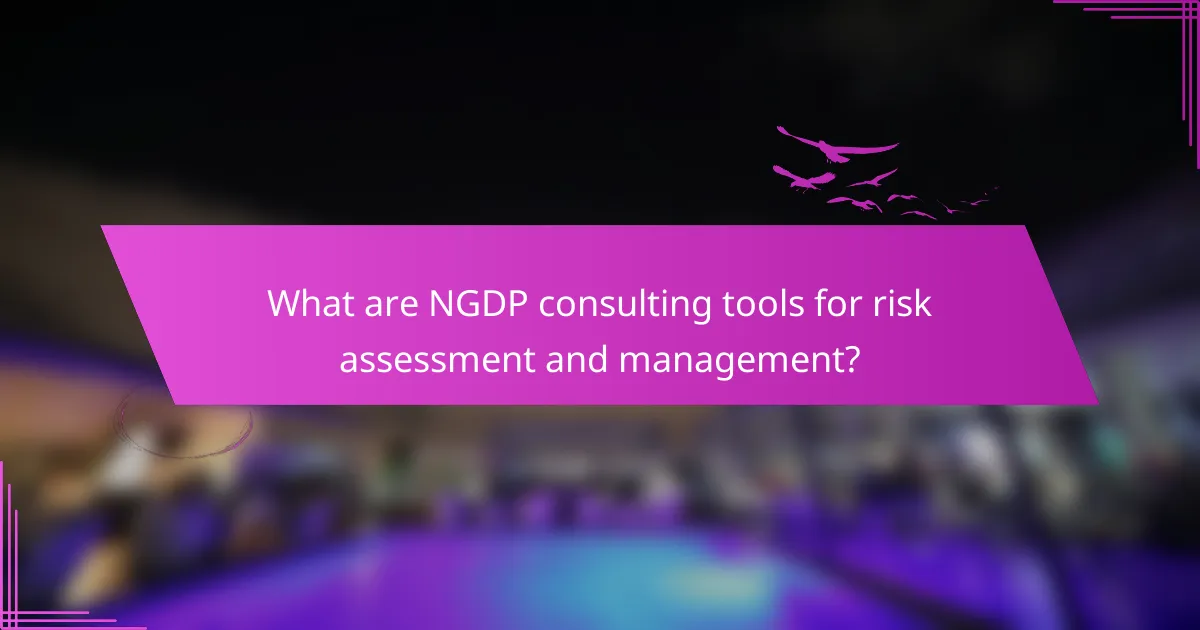 What are NGDP consulting tools for risk assessment and management?