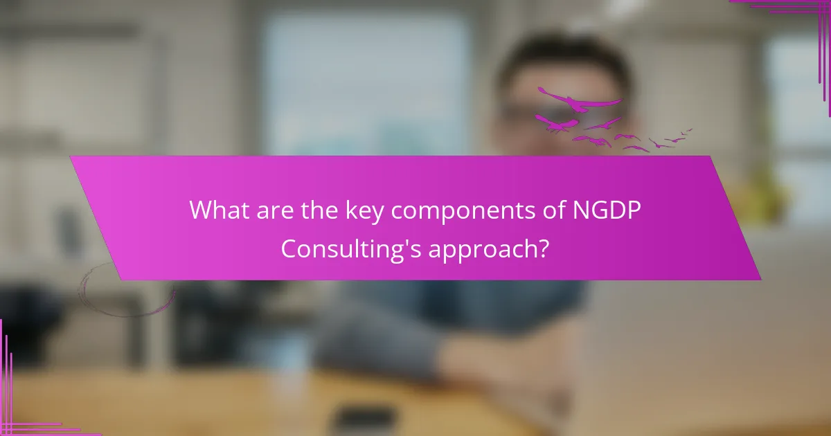 What are the key components of NGDP Consulting's approach?