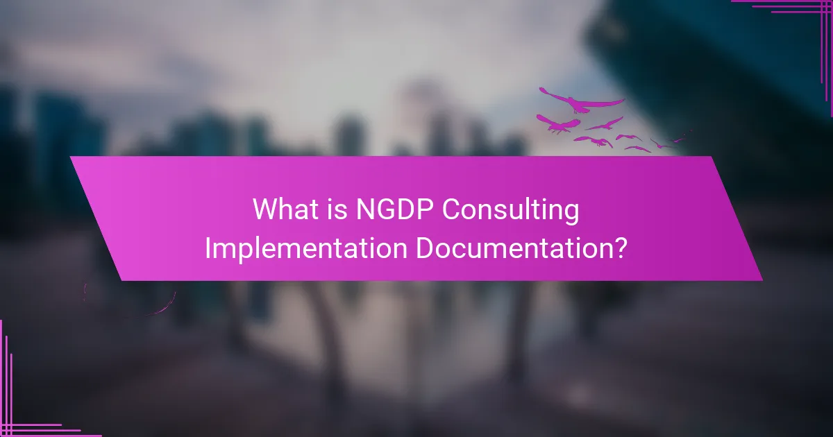 What is NGDP Consulting Implementation Documentation?