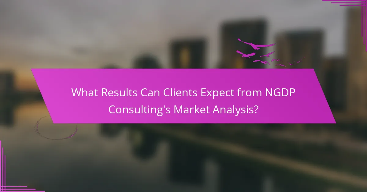 What Results Can Clients Expect from NGDP Consulting's Market Analysis?